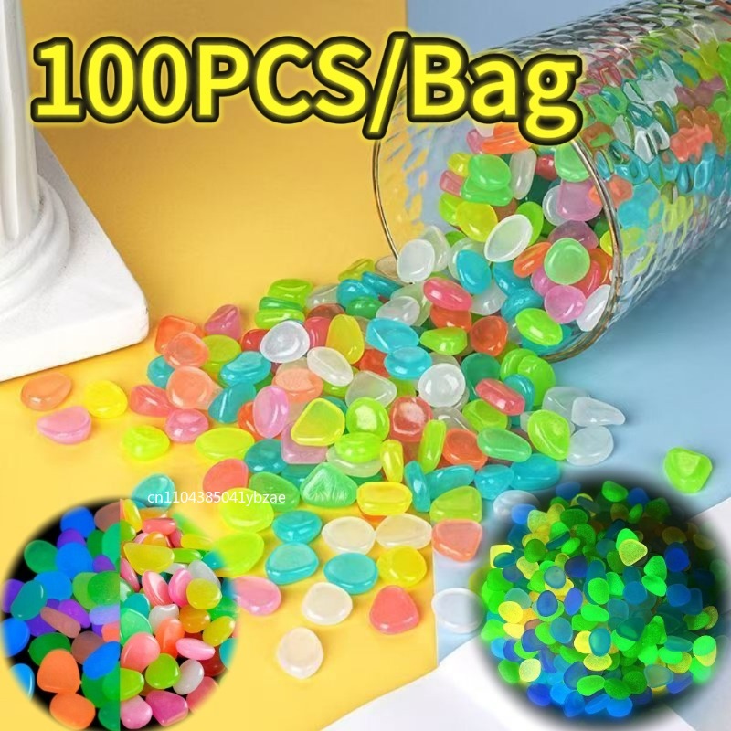 Aquarium Planted Aquarium - 100-800pcs Glow in The Dark Pebbles,