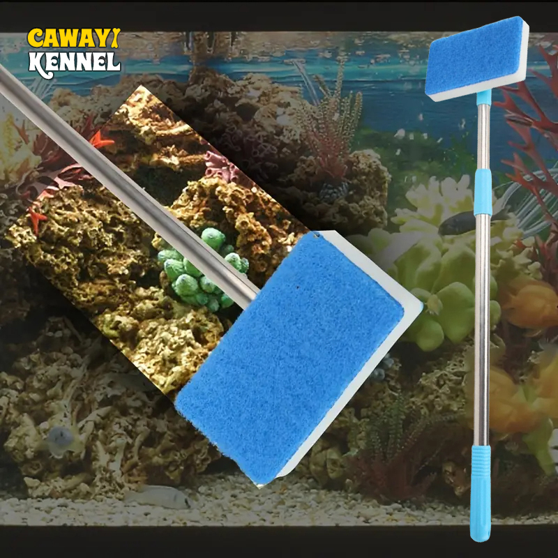 Planted Aquarium Tools - 55-95cm Telescopic Handle 180° Adjust Cleaner