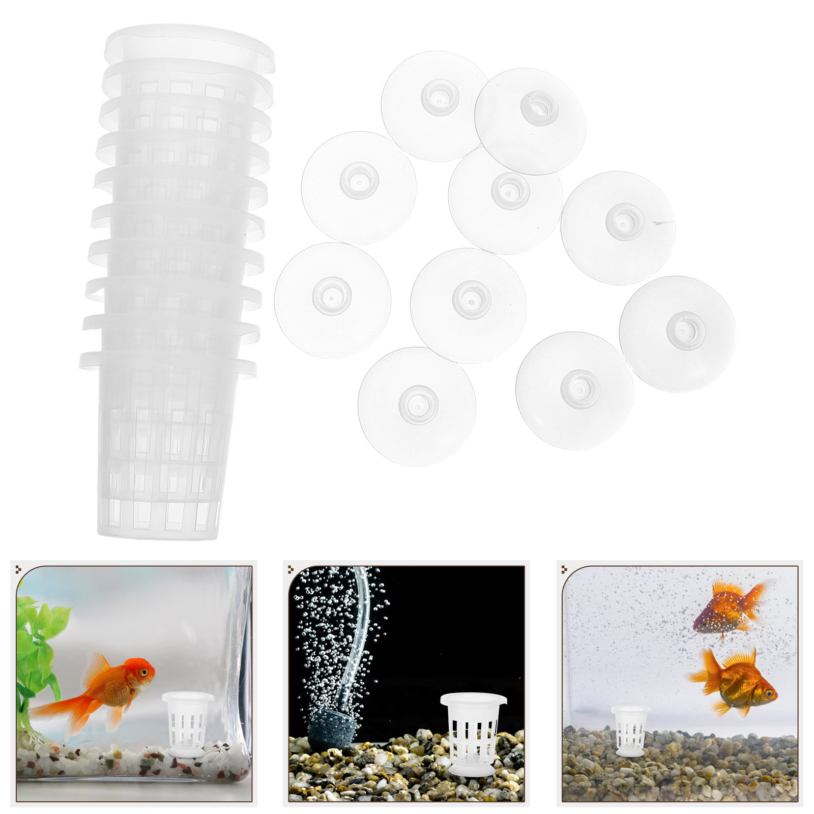 Aquarium Planted Aquarium - 1Set Hydroponic Net Pot with Suction