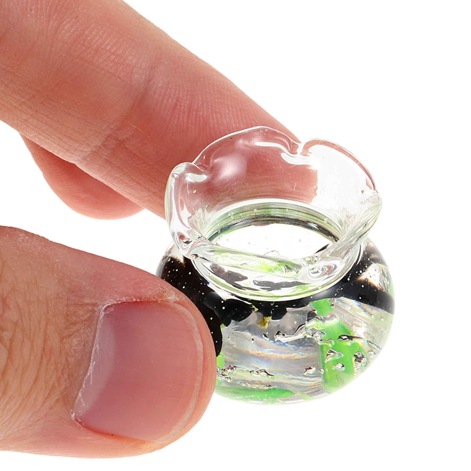 Planted Aquarium Bowl - Mini Resin Fish Bowl Miniature Round