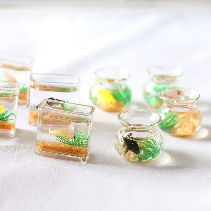 Planted Aquarium Photos - 1Pc 1:12 Mini DollHouse Simulation Glass