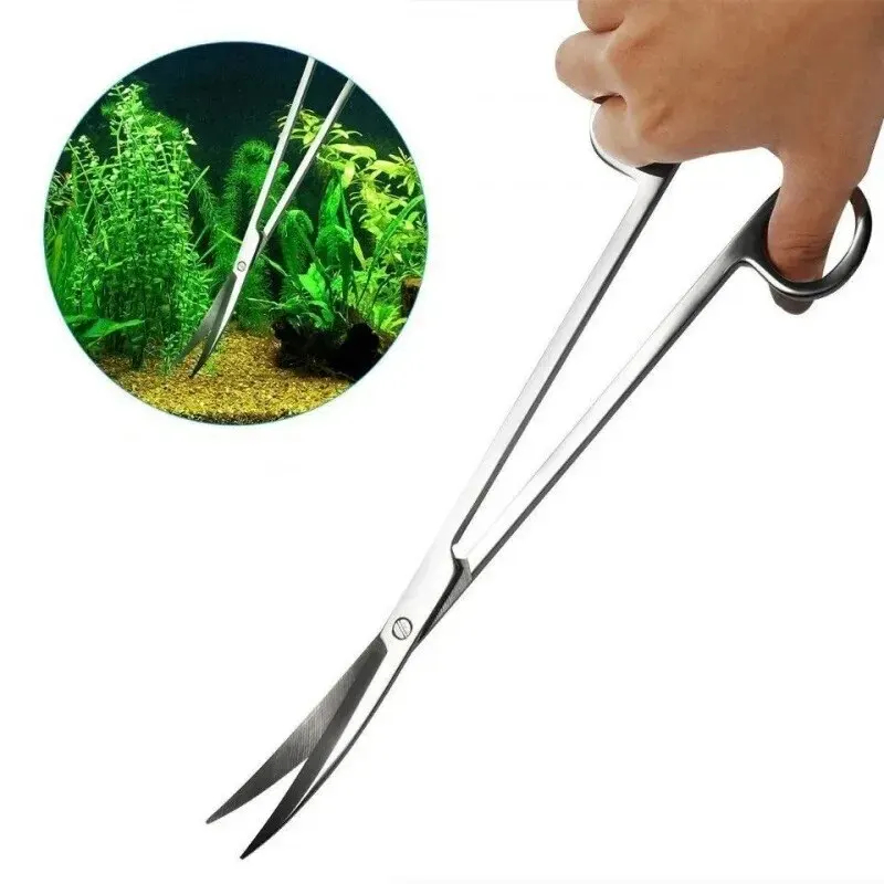 Planted Aquarium Tools - Aquarium Scissors,Extra Long Stainless Steel Cleaning