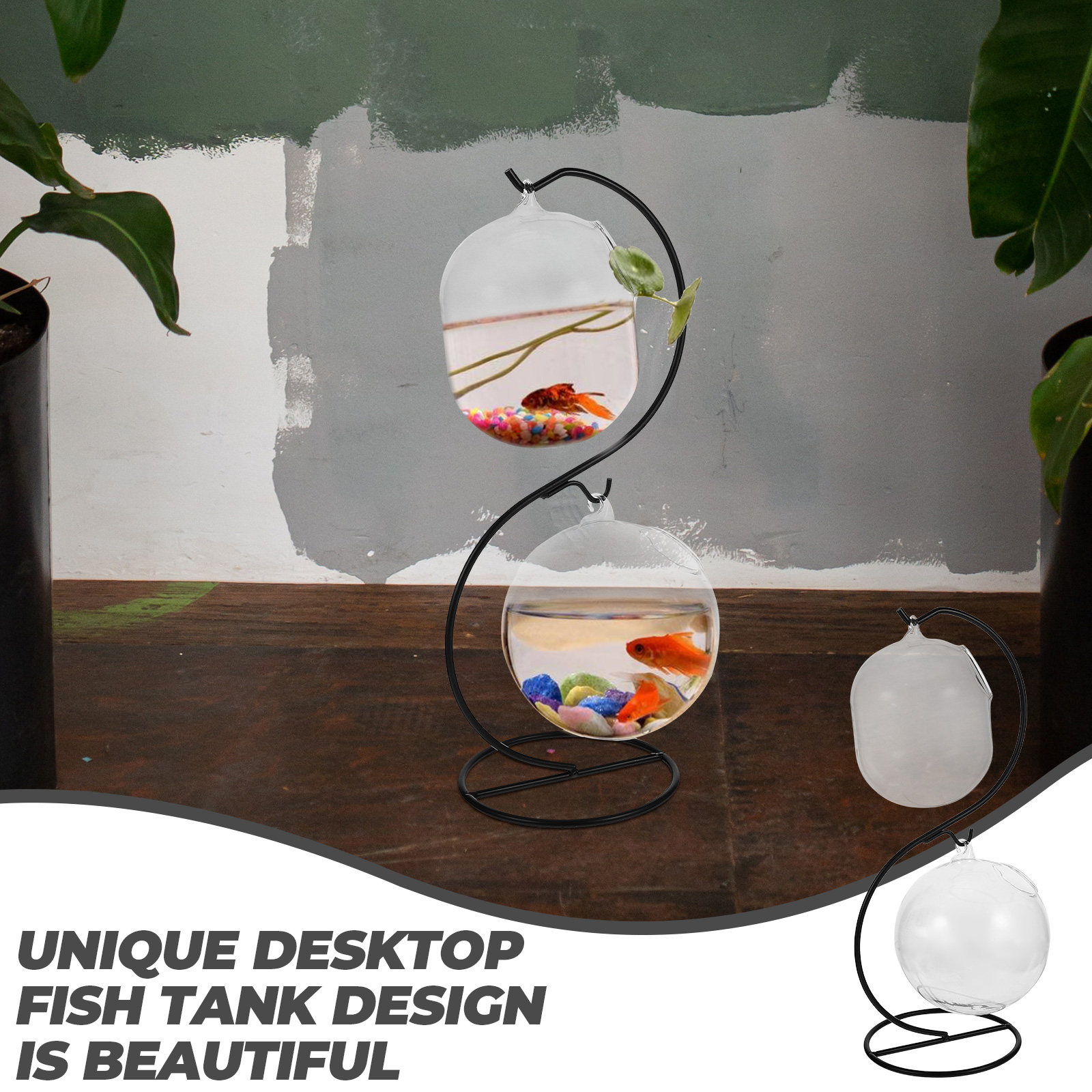 Aquarium Planted Aquarium - 1Set Transparent Desktop Fish Bowl Glass