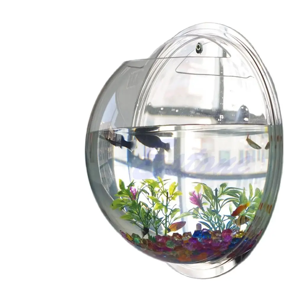 Wall Mounted Acrylic Fish Bowl - огляд і ціна Planted Aquarium Bowl