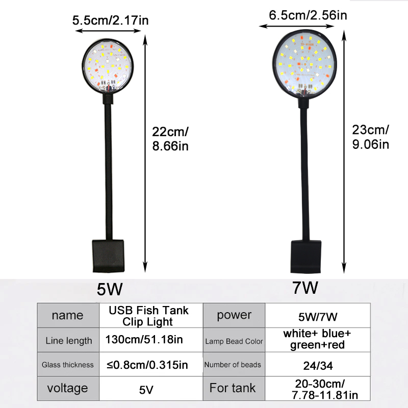 USB Aquarium LED Lamp Fish Tan - огляд і ціна Planted Aquarium Mini