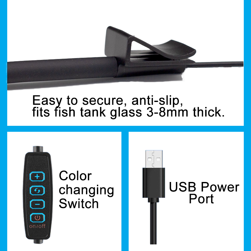 USB Aquarium LED Lamp Fish Tan - огляд і ціна Planted Aquarium Mini