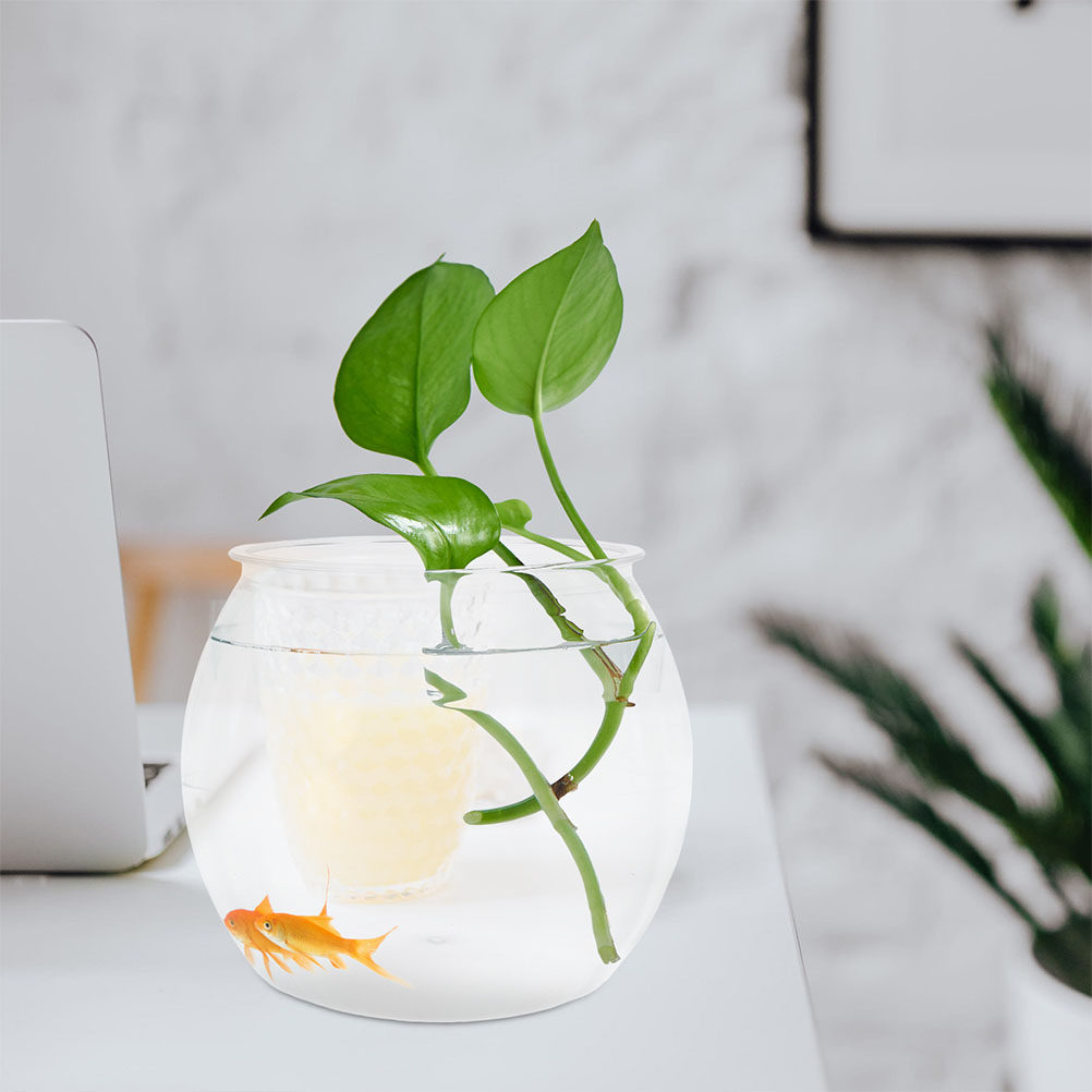 Unbreakable Round Plastic Fish - огляд і ціна Planted Aquarium Bowl