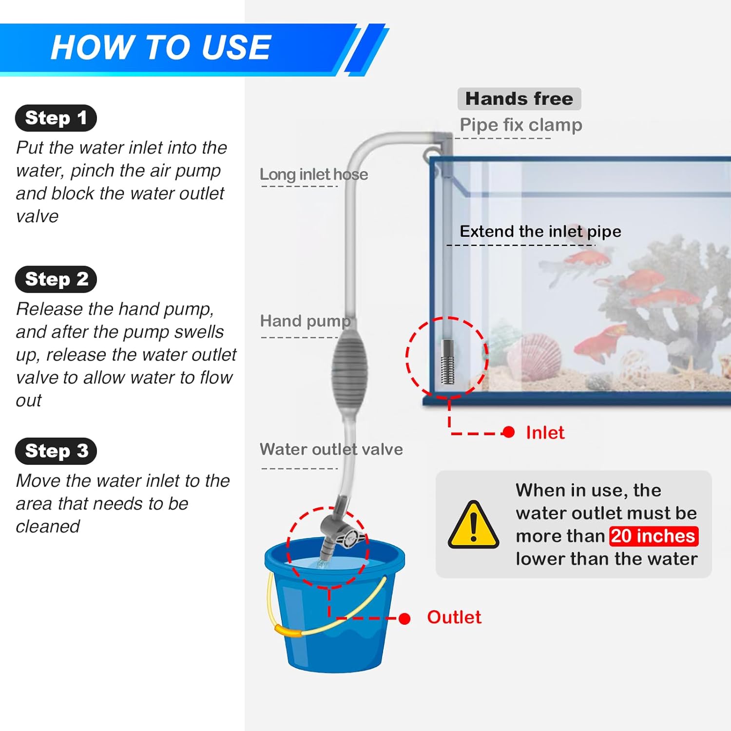 Large Fish Tank Aquarium Sipho - огляд і ціна Planted Aquarium Tools