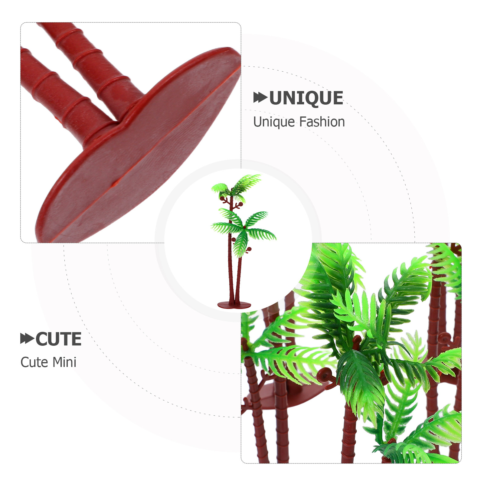 15Pcs Lifelike Mini Coconut Pa - огляд і ціна Planted Aquarium Mini