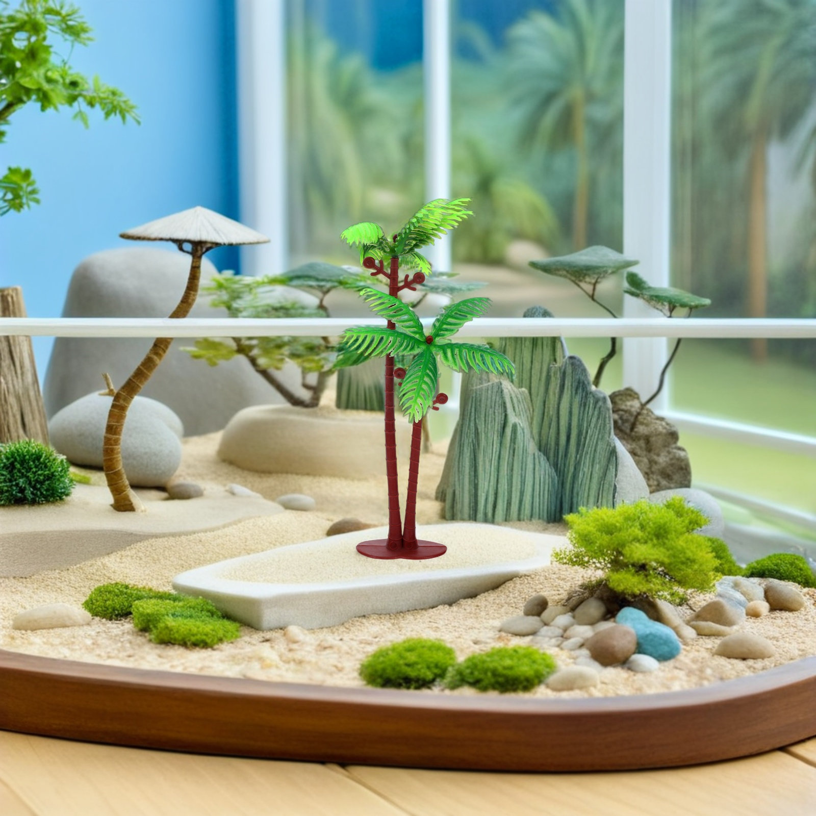 15Pcs Lifelike Mini Coconut Pa - огляд і ціна Planted Aquarium Mini