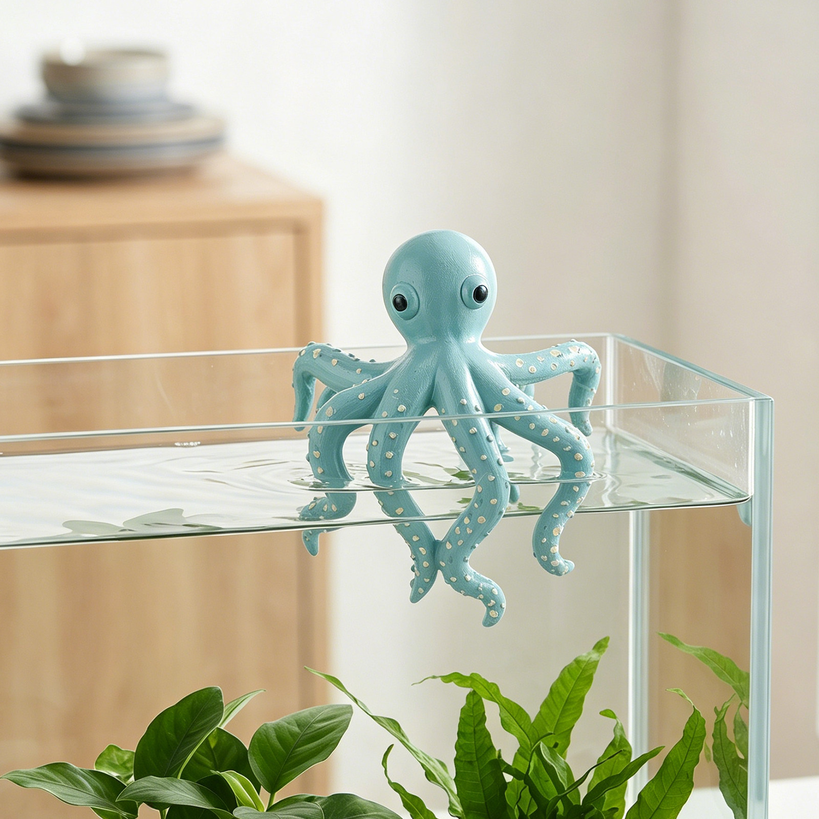 Climbing Octopus Statue Resin  - огляд і ціна Aquarium Plant Octopus